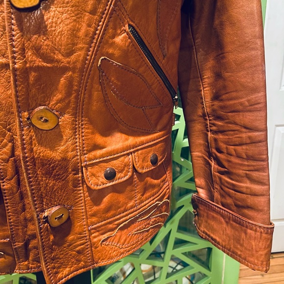 East West Leathers San Francisco Vintage STATEMENT PIECE Leather Jacket - Picture 6 of 14